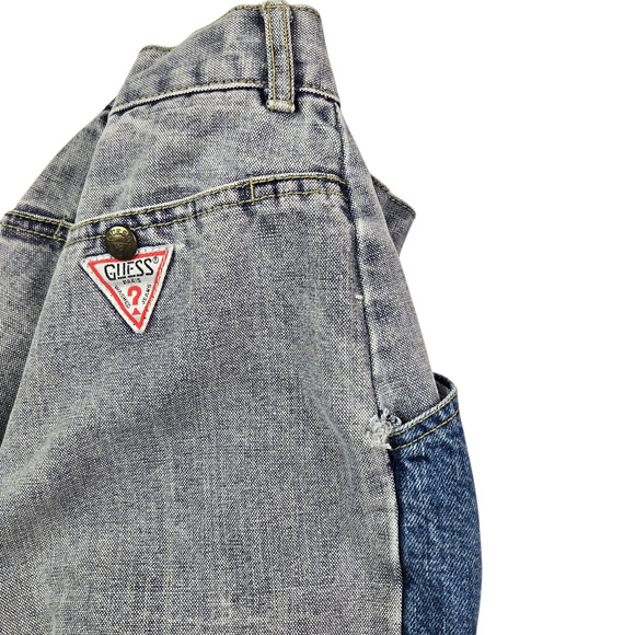 Vintage Georges Marciano Guess Jeans Size 2 Patchwork Tapered High Waist 80s - Picture 3 of 8